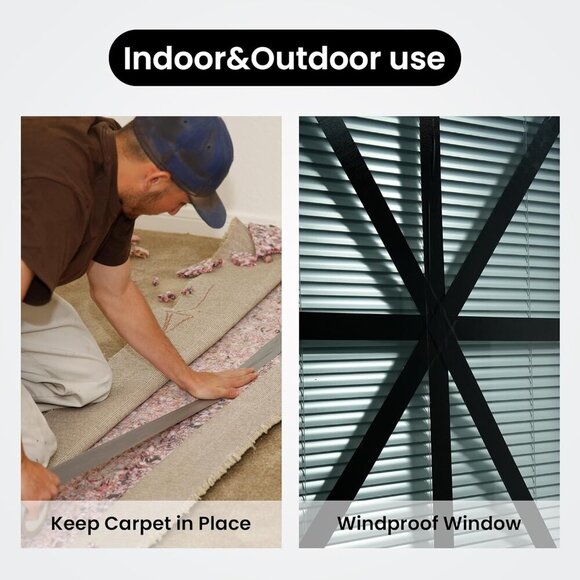 Duct Tape Heavy Duty 1.88 Inch x 30 Yards90Feet, Black Waterproof Tape 9mil Stro - Picture 4 of 7